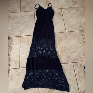 Rue21 Elegant Navy Lace Maxi Dress